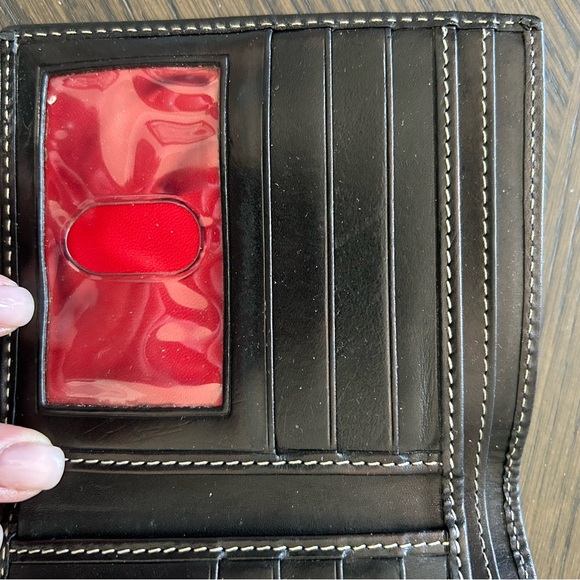 Dooney & Bourke Vintage Circa 1975 Collection Black/Gray Canvas Compact Wallet - Picture 12 of 14